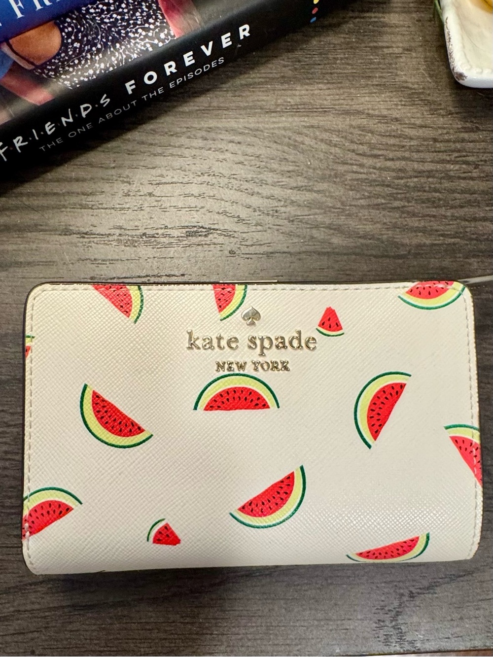 Kate Spade Staci Watermelon Party Medium Compact Bifold Wallet - Picture 3 of 15